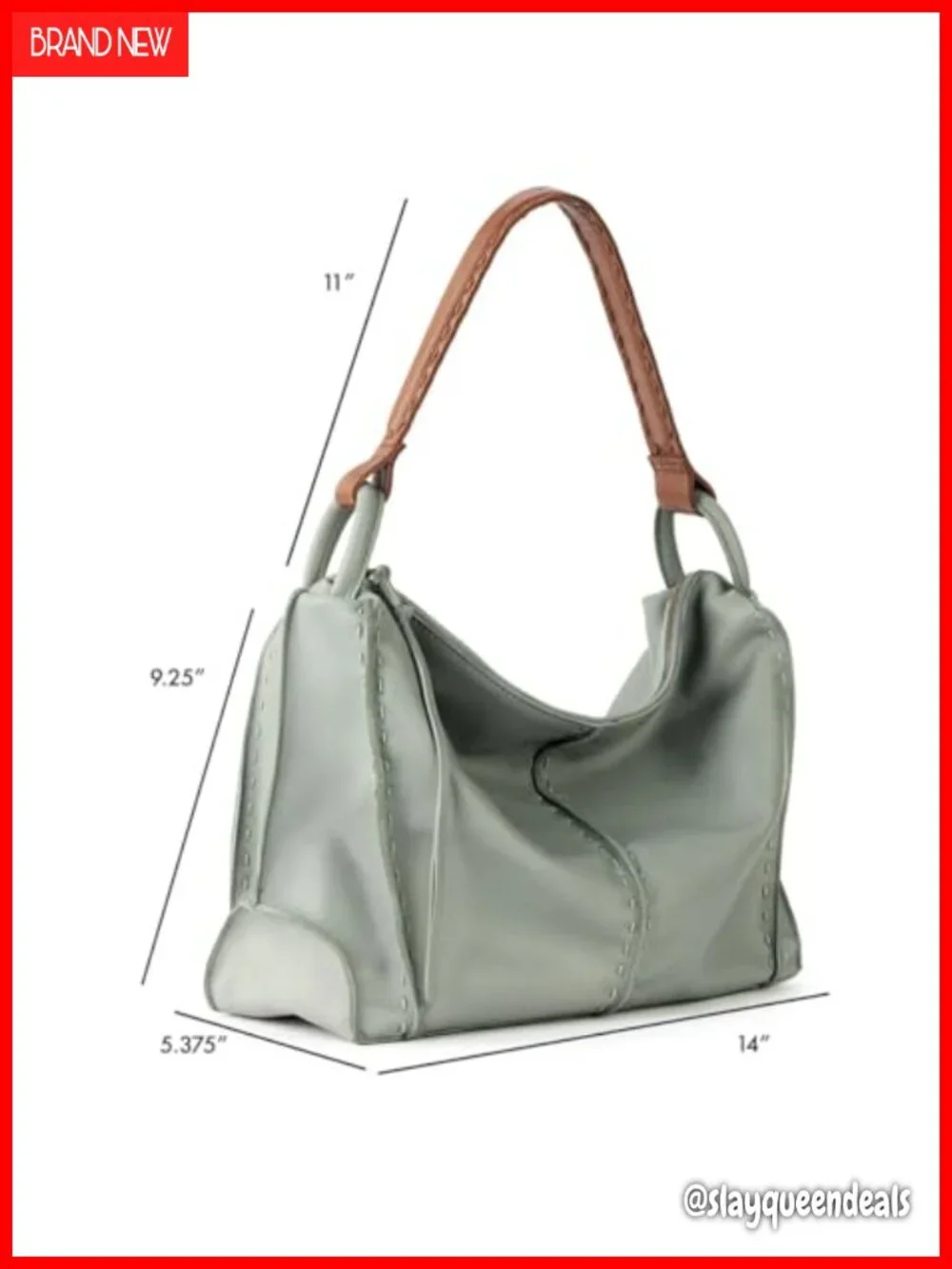 Hobo Purse Large Leather Handbag Travel Zipper Pocket